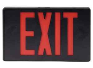 Fireguard Exit Sign Black